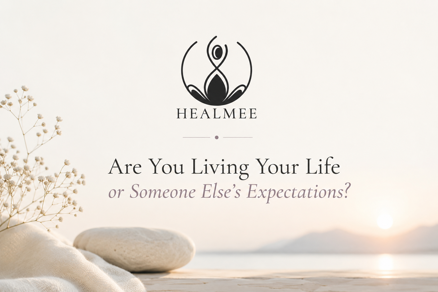 Are you living your life or someone else's expectations? A reflective Healmee image exploring conscious choices, hidden beliefs, and self-awareness.